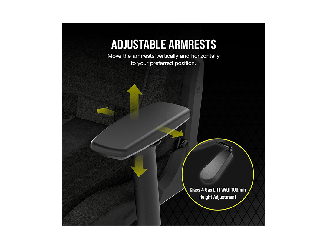 Corsair TC100 Relaxed Gaming Chair - Fabric - Black in Qatar Corsair TC100 Relaxed Gaming Chair - Fabric - Black in Qatar
